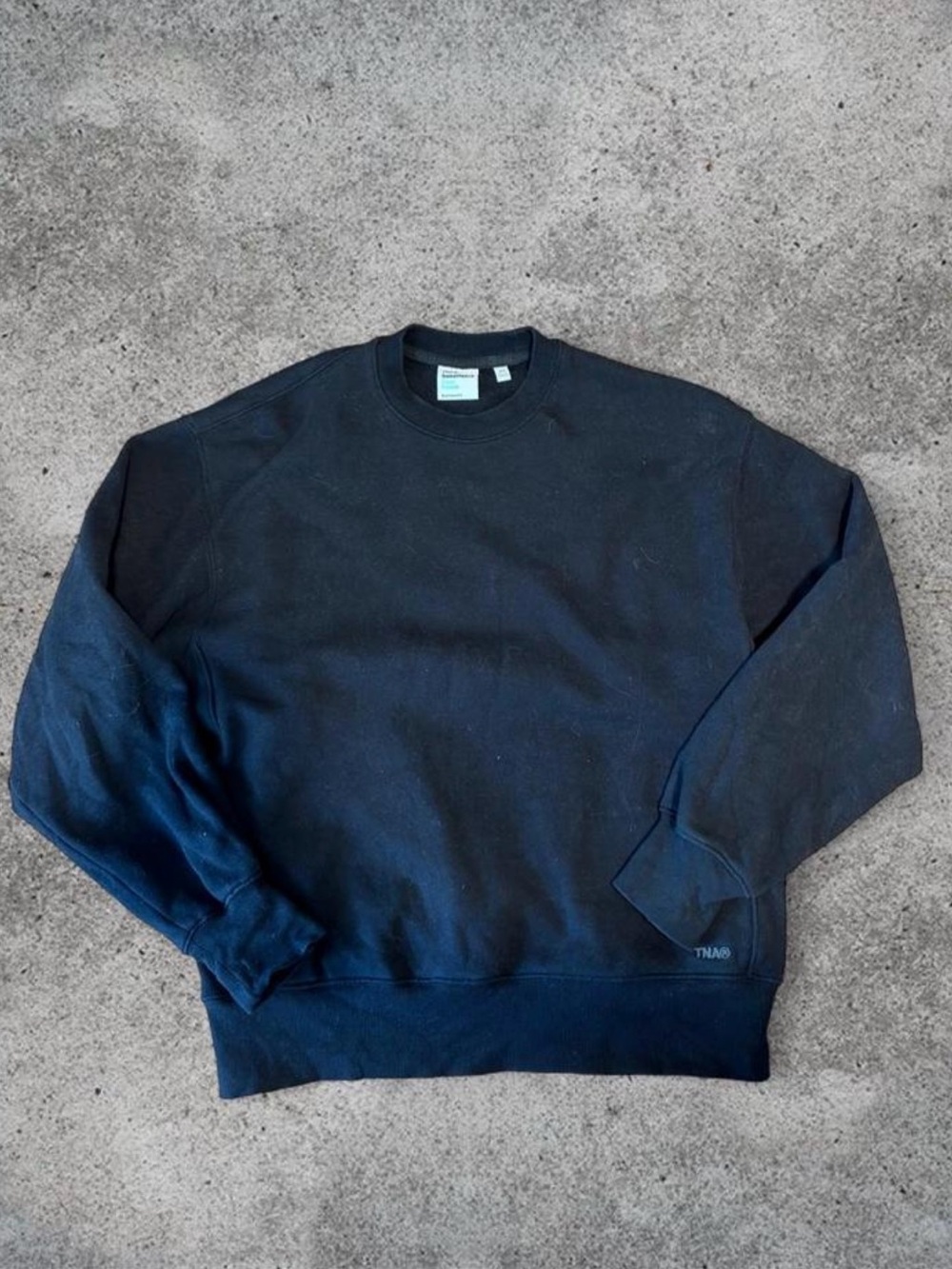 TNA Black Cozy Fleece Crewneck